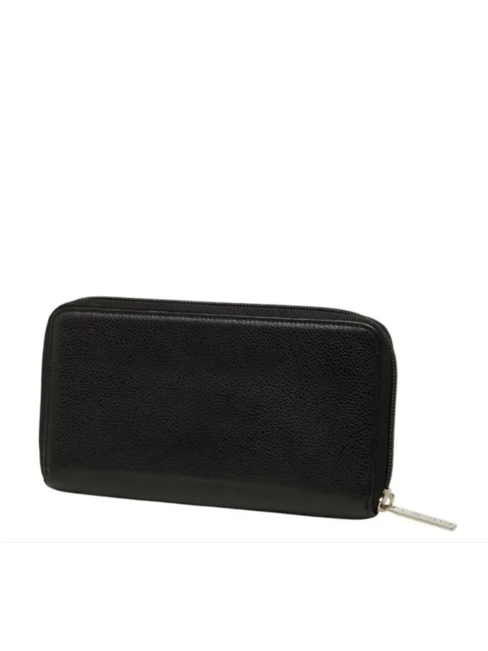 Chanel CC Logo Zip Around Wallet Black